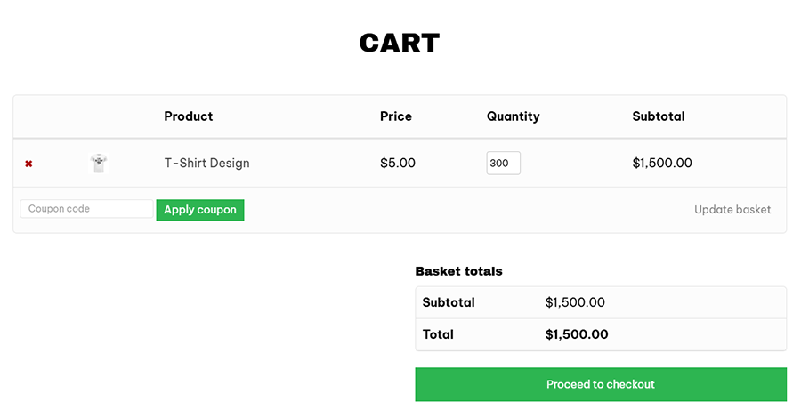 cart page