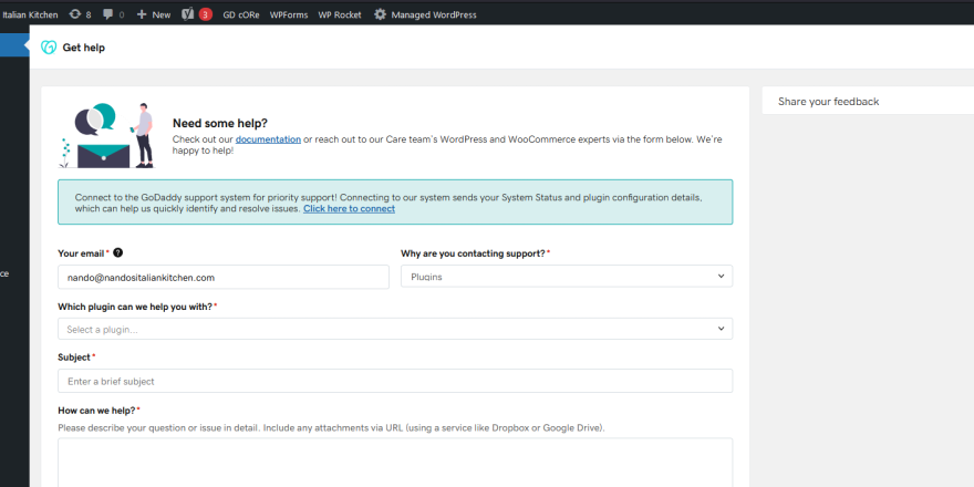 Get-Help-Option-Displays-In-WordPress-Dashboard